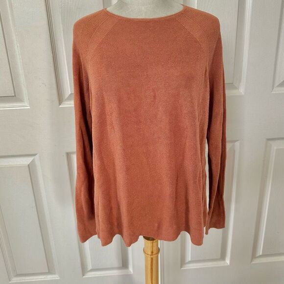 Eileen Fisher Terac crew neck  long sleeved top - Picture 5 of 10